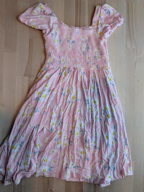 Little Sleepies Other - Little Sleepies Play Girls 6 Rosy Meadow Puff Sleeve Smocked Dress